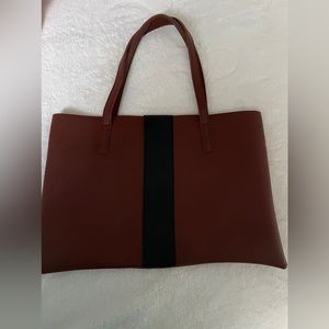 16&1/2 inches X 11 leather tote with protection bag.
